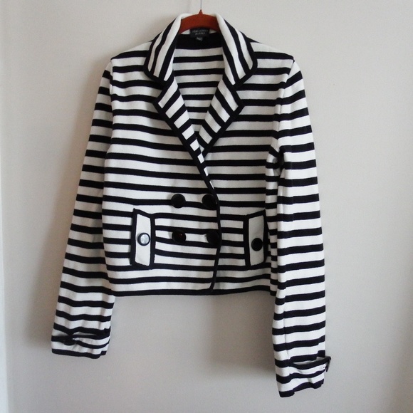 Adrianna Papell Jackets & Blazers - Adrianna Papell Black White Knit Jacket 6